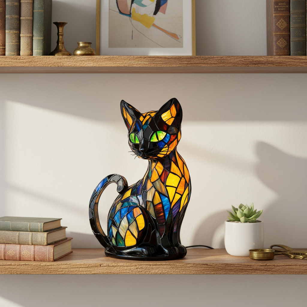 Mia Ottawa - Artistic Cat Figurine Lamp