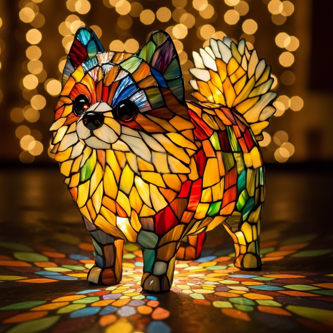 Mia Ottawa - Artistic Geometric Dog Lamp