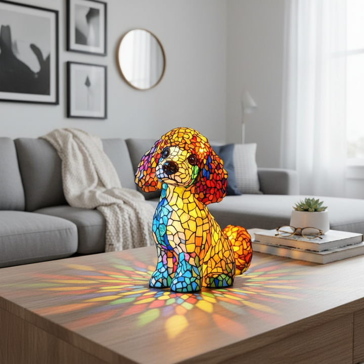 Mia Ottawa - Mosaic Poodle LED Lamp