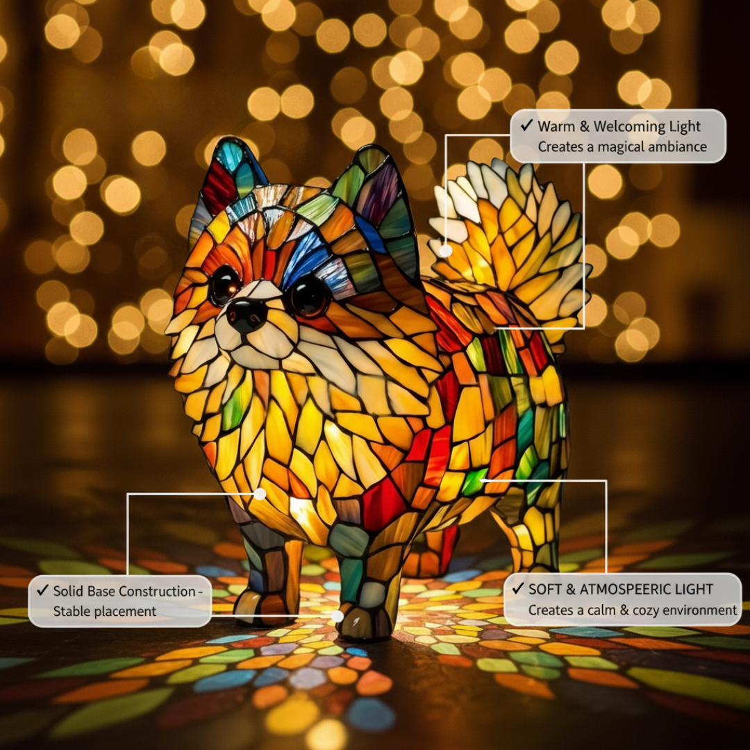 Mia Ottawa - Artistic Geometric Dog Lamp