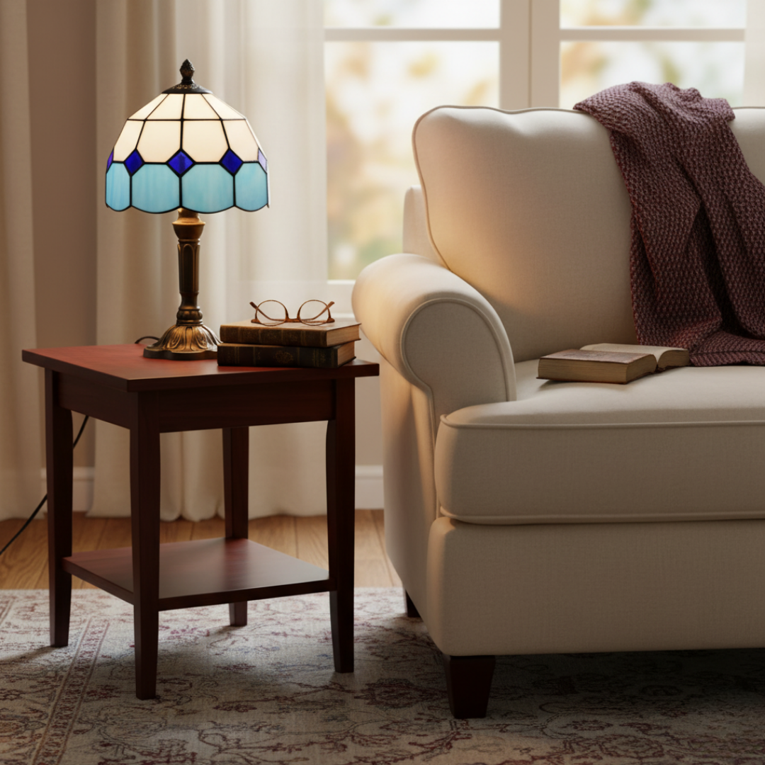 Mia Ottawa - Mediterranean Stained Glass Lamp