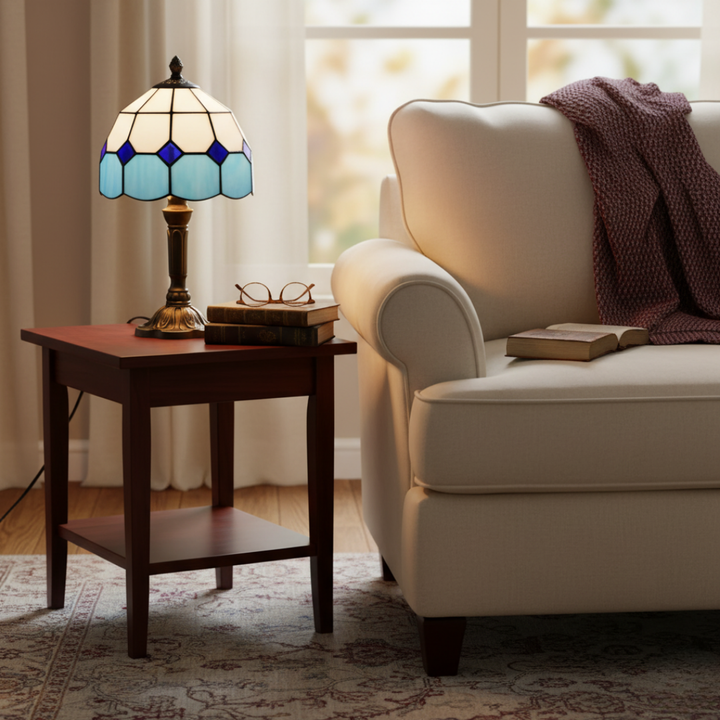 Mia Ottawa - Mediterranean Stained Glass Lamp