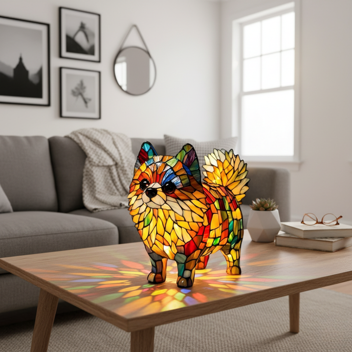 Mia Ottawa - Artistic Geometric Dog Lamp