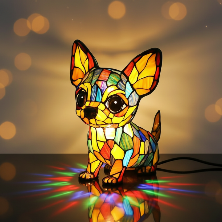 Mia Ottawa - Mosaic Chihuahua LED Lamp