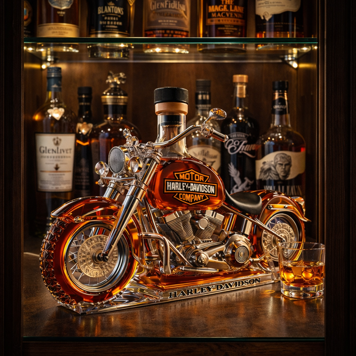 Mia Ottawa - Motorcycle-Shaped Whiskey Collectible Bottle