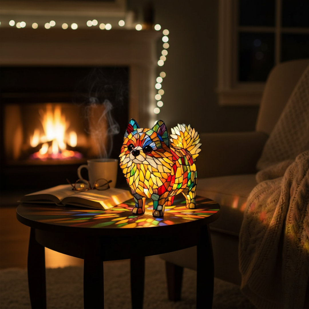 Mia Ottawa - Artistic Geometric Dog Lamp