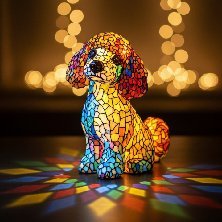 Mia Ottawa - Mosaic Poodle LED Lamp