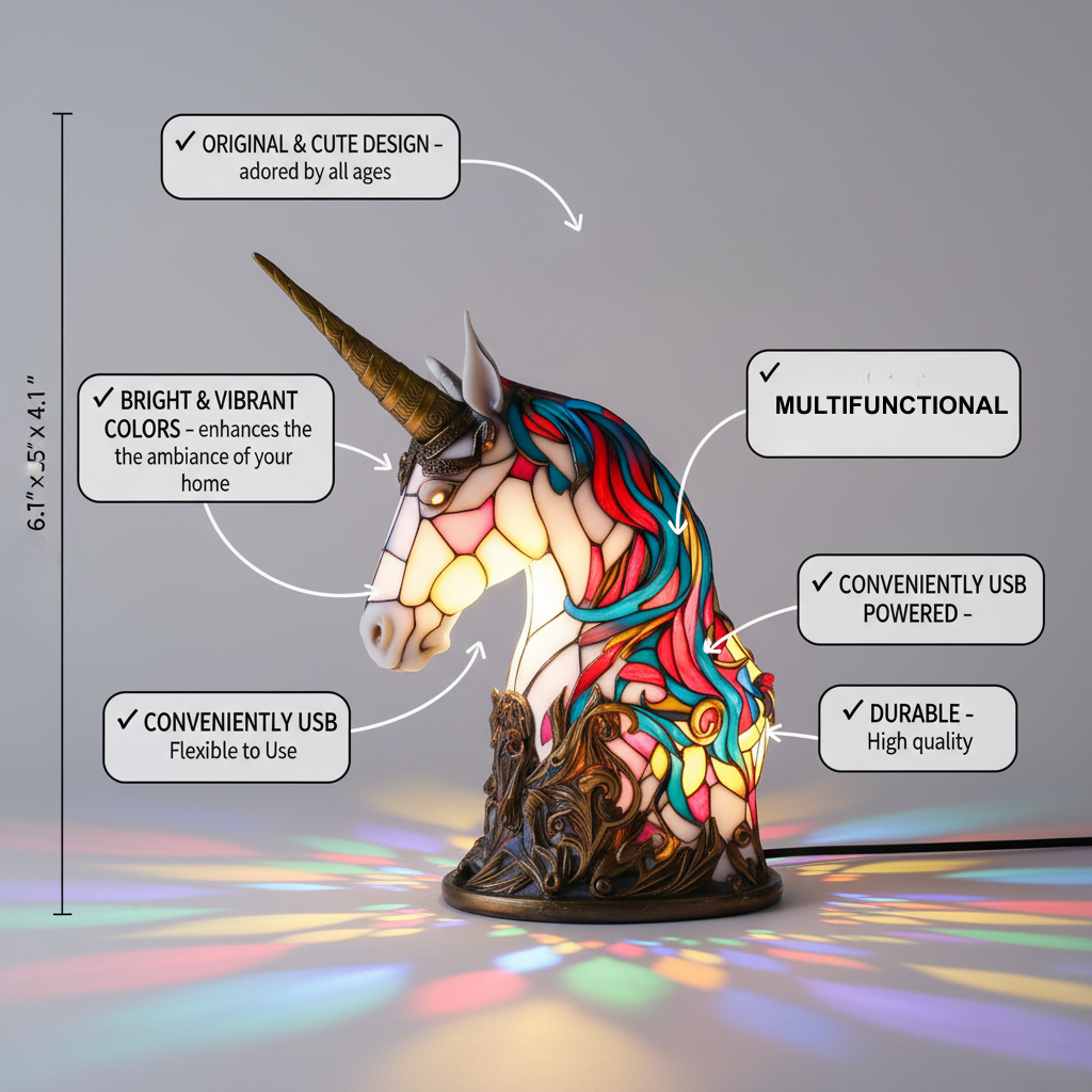 Mia Ottawa - Whimsical Unicorn LED Lamp