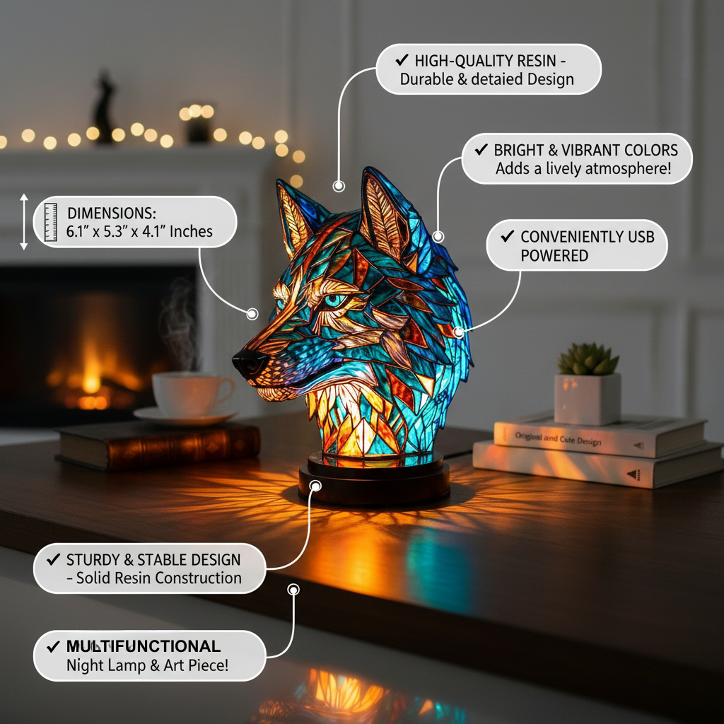 Mia Ottawa - Wolf-Shaped LED Lamp