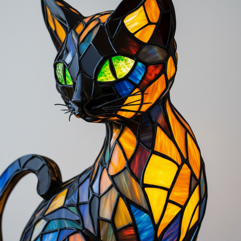 Mia Ottawa - Artistic Cat Figurine Lamp