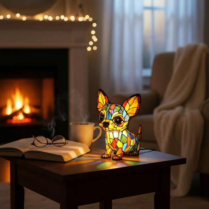 Mia Ottawa - Mosaic Chihuahua LED Lamp