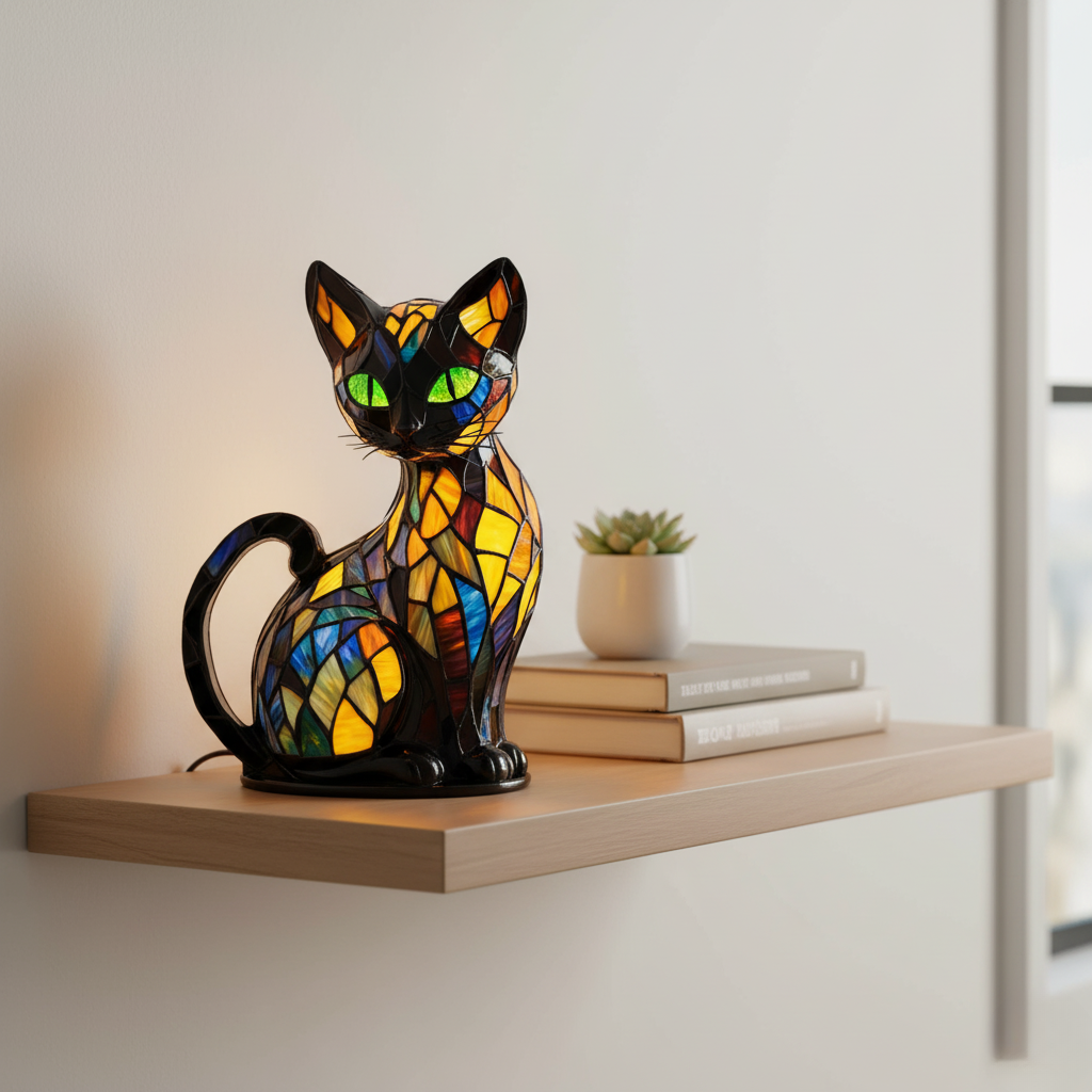 Mia Ottawa - Artistic Cat Figurine Lamp