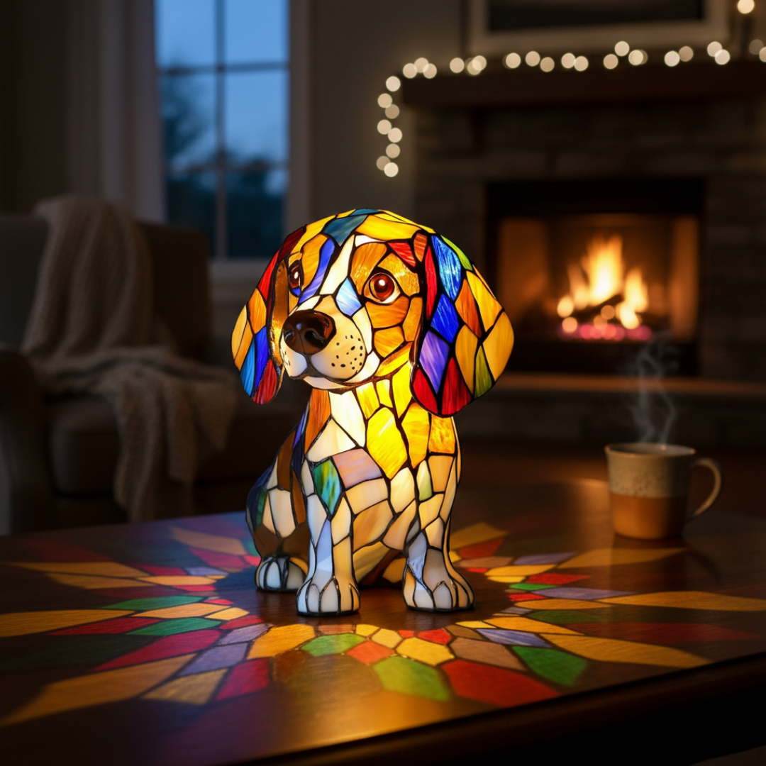 Mia Ottawa - Artistic Dog Figurine Lamp