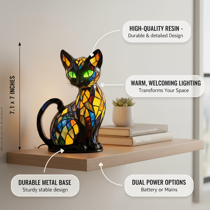 Mia Ottawa - Artistic Cat Figurine Lamp