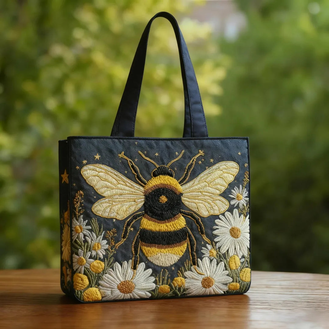 Mia Ottawa - Padded Tote Bag with Bee Embroidery