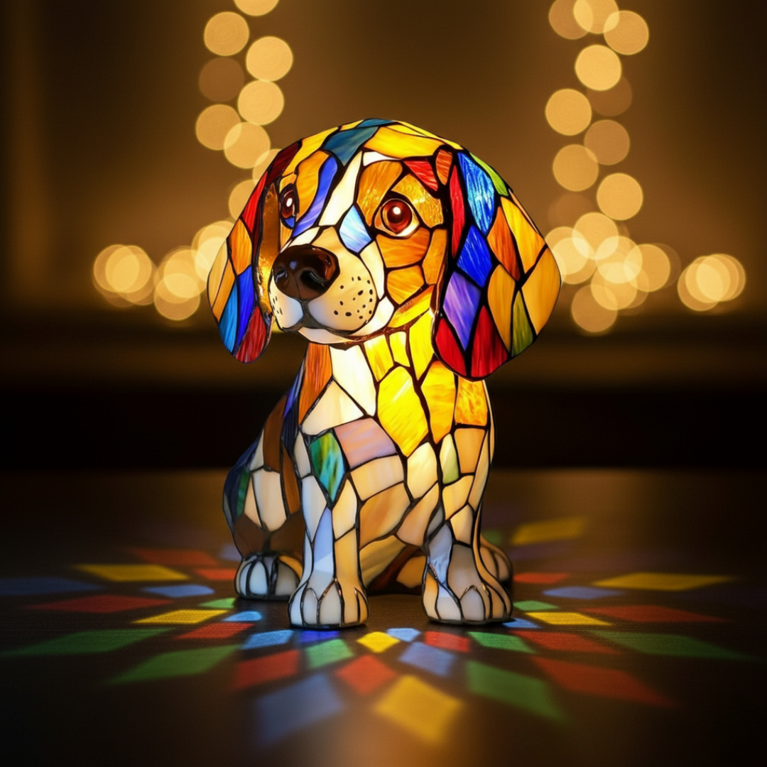 Mia Ottawa - Artistic Dog Figurine Lamp