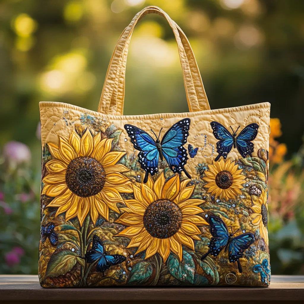 Mia Ottawa - Sunflower and Butterfly Tote Bag