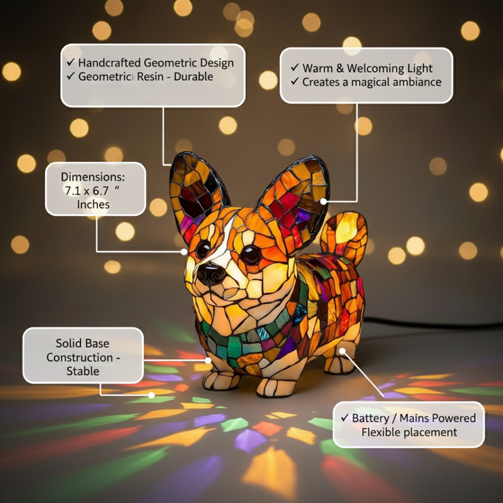 Mia Ottawa - Artistic Corgi Lamp