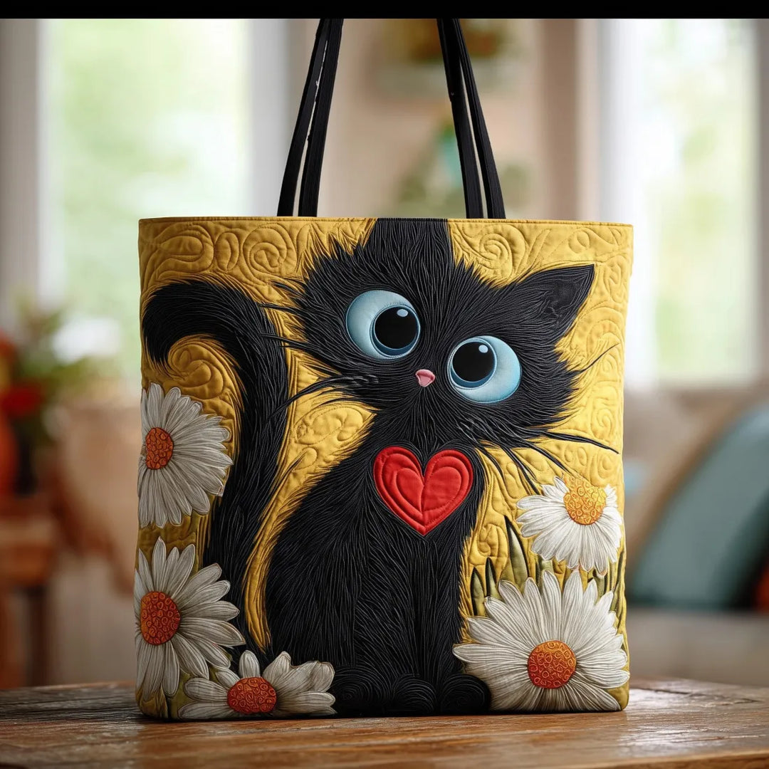 Mia Ottawa - Charming Cat and Daisy Tote Bag