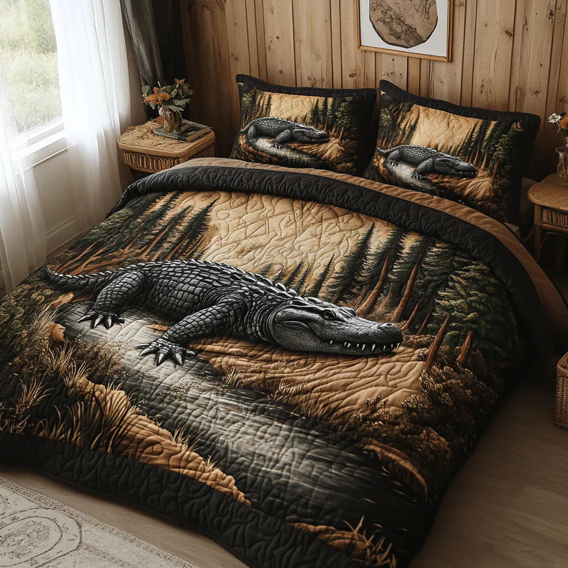 Mia Ottawa - 3-Piece Quilted Bedding Set with Animal Motif