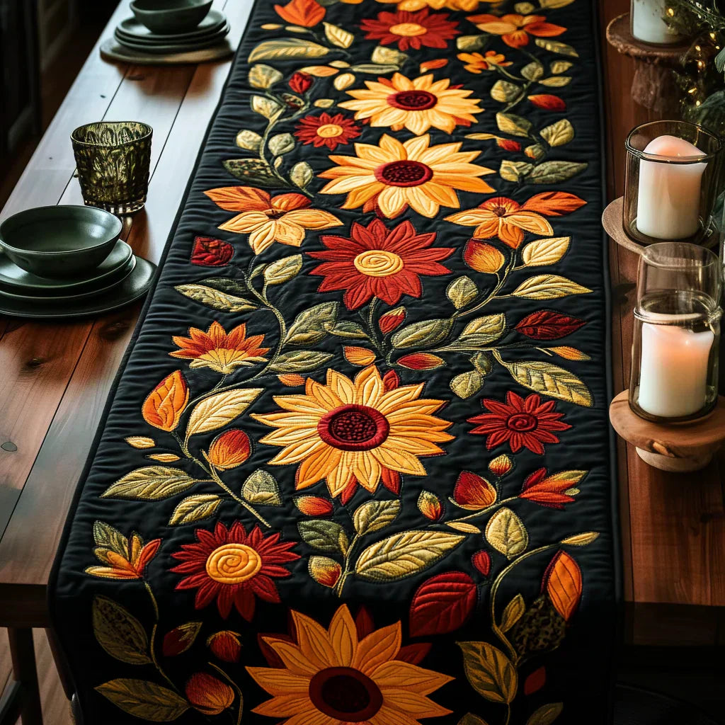 Mia Ottawa - Autumn Sunflower Quilted Table Runner