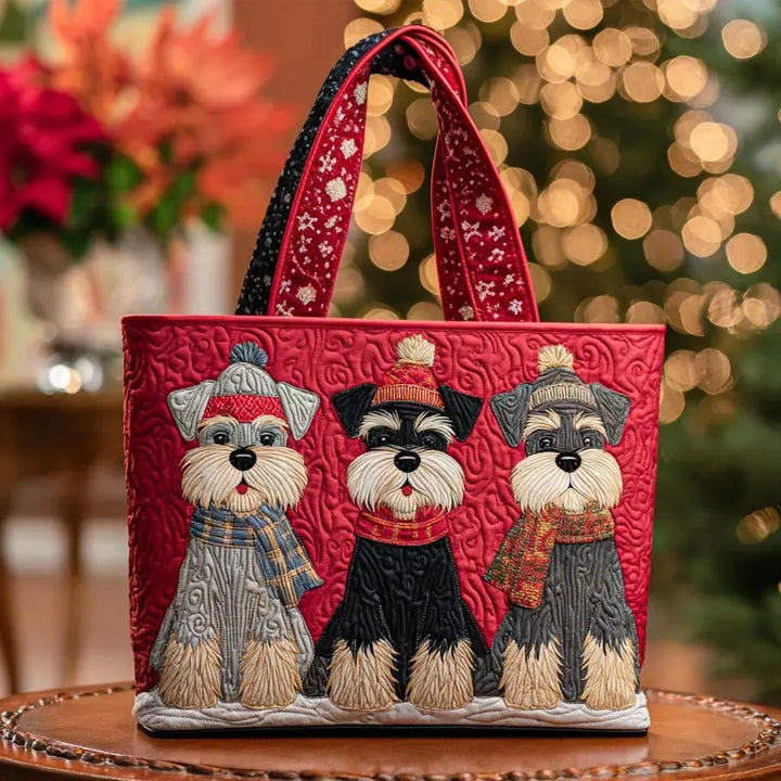 Mia Ottawa - Festive Schnauzer Tote Bag