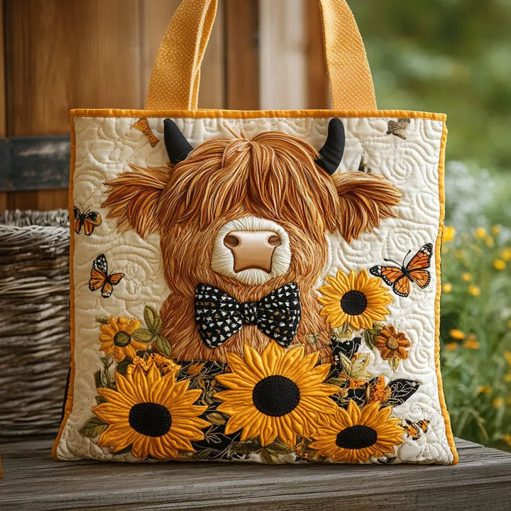 Mia Ottawa - Quilted Tote Bag with Sunflower Motif