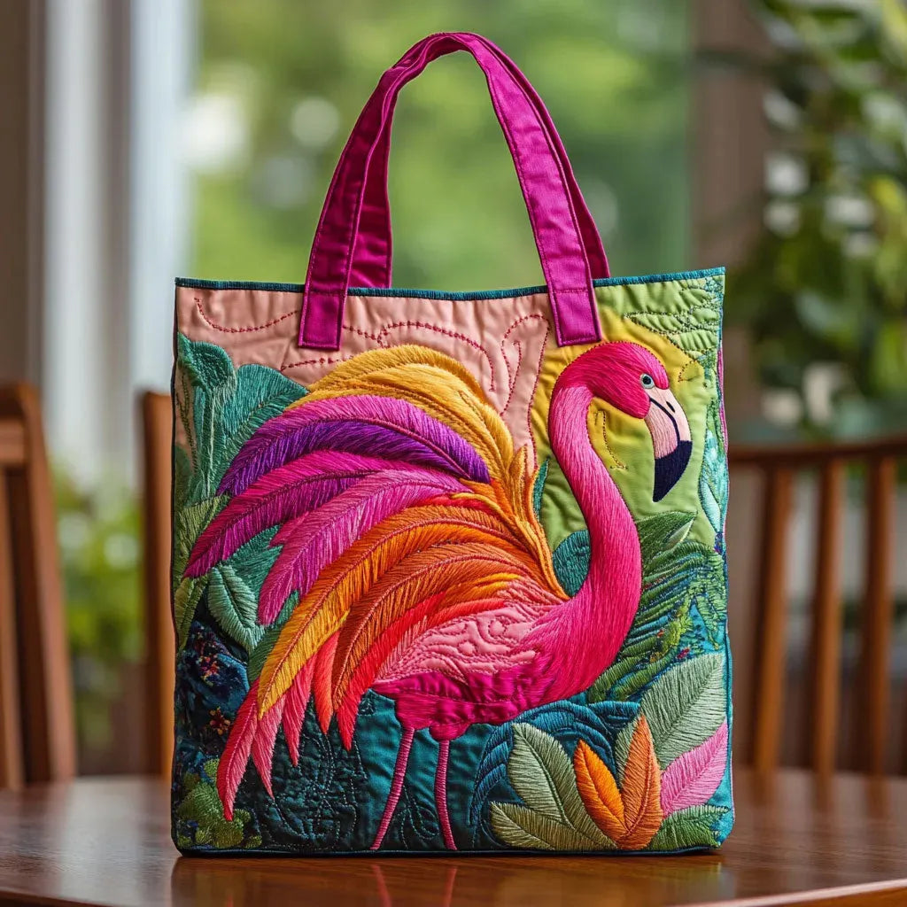 Mia Ottawa - Quilted Flamingo Tote Bag