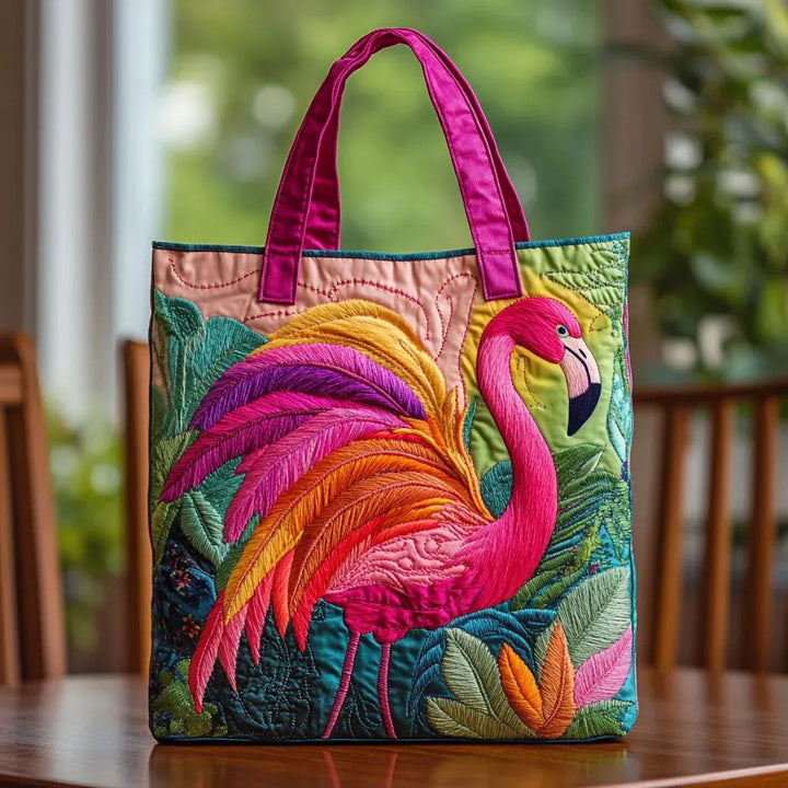 Mia Ottawa - Quilted Flamingo Tote Bag