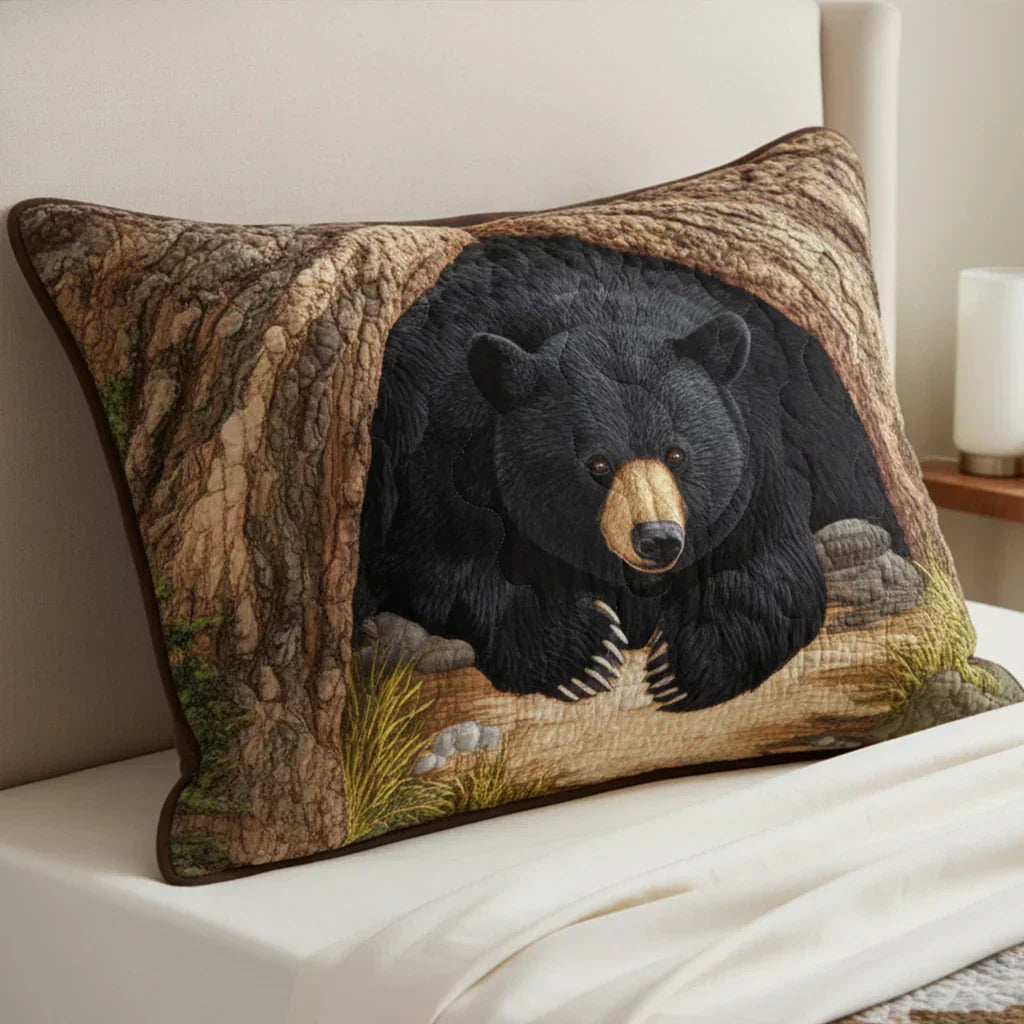 Mia Ottawa - Quilted Pillow Cover - Bear Sanctuary
