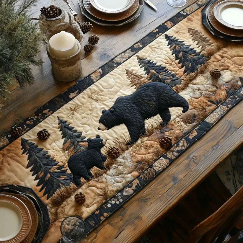 Mia Ottawa - Quilted Table Runner – Black Bear Family