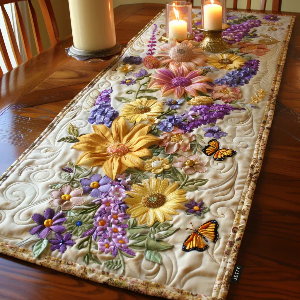 Mia Ottawa - Quilted Table Runner - Floral Garden