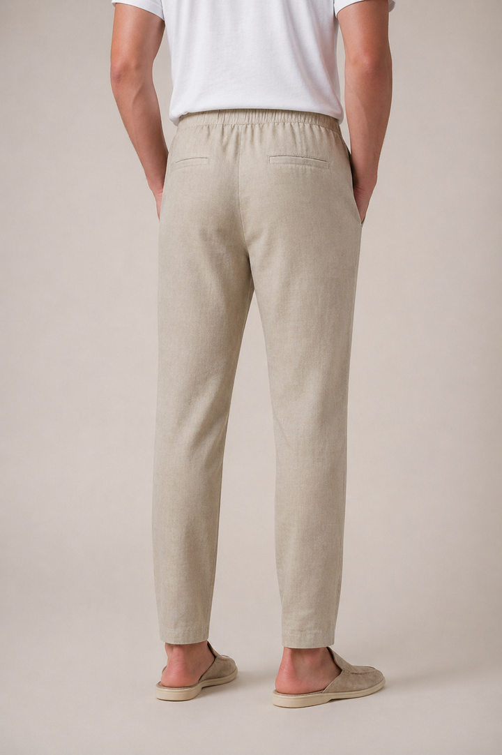 Linen Bayside Trousers Beige