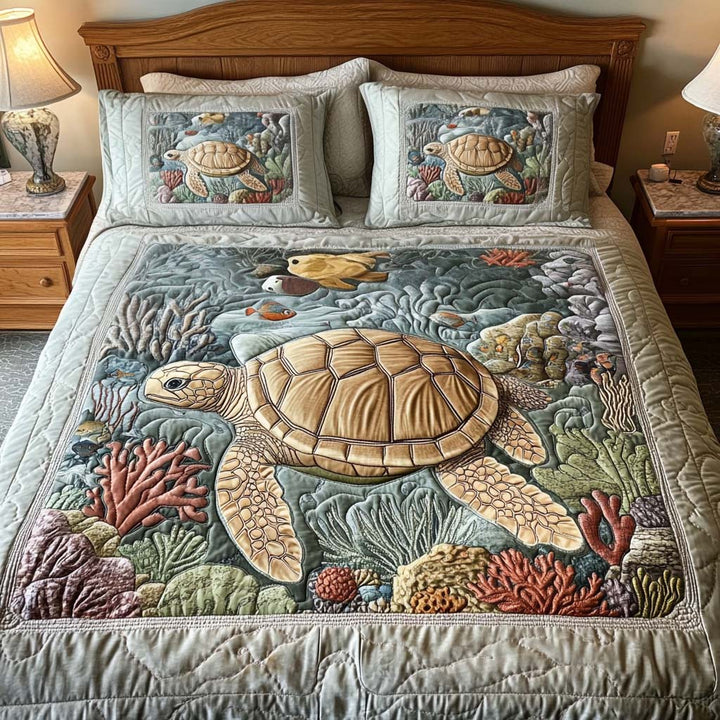 Mia Ottawa - Sea Turtle Quilted Bedding Set