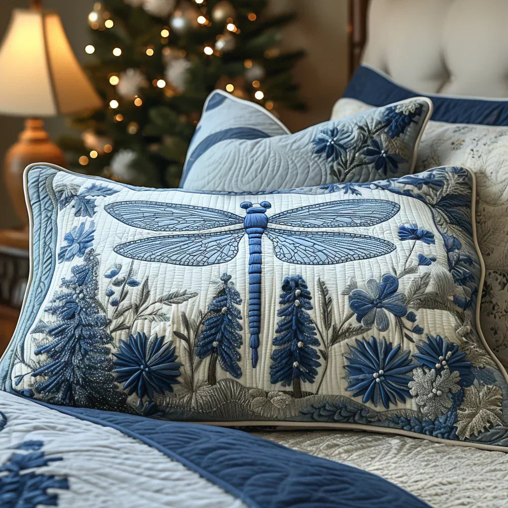 Mia Ottawa - Quilted Pillow Cover - Dragonfly Design