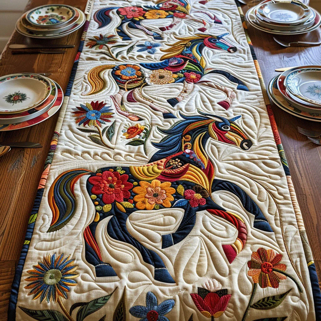 Mia Ottawa - Quilted Table Runner - Galloping Horse