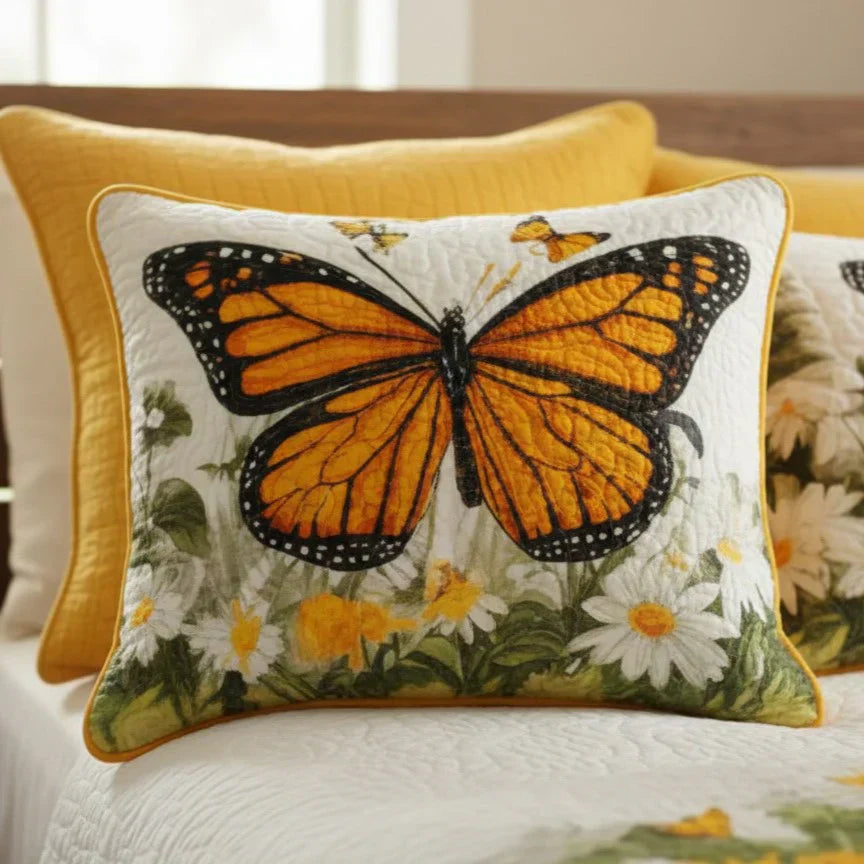 Mia Ottawa - Monarch Meadow Quilted Cushion Cover