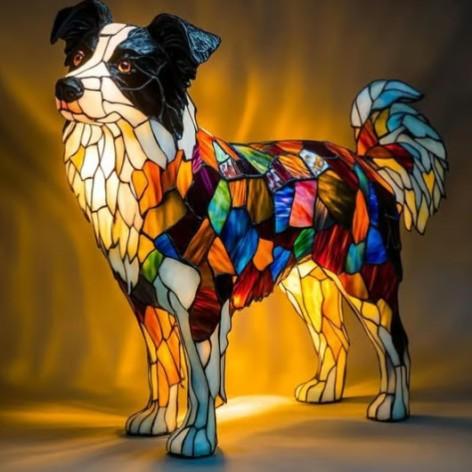 Mia Ottawa - Artistic Dog Figurine Lamp