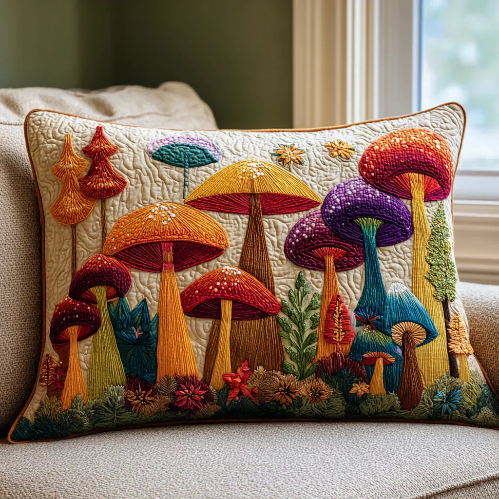 Mia Ottawa - Embroidered Forest Pillow Cover