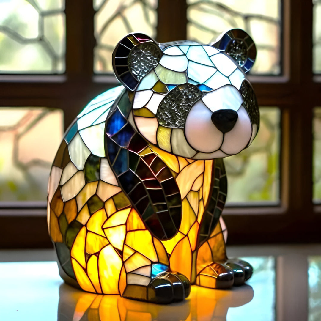 Mia Ottawa - Panda Stained Glass Lamp