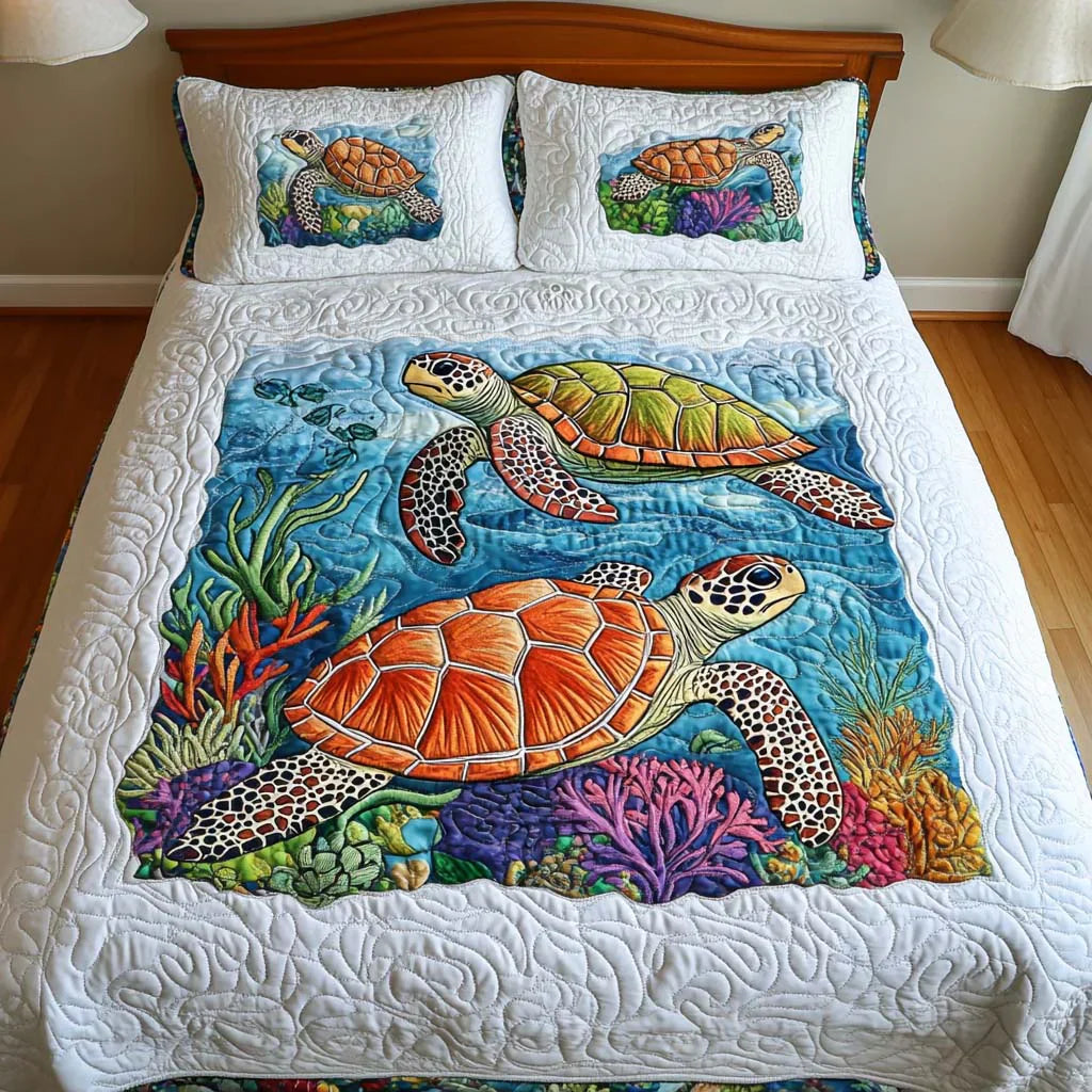Mia Ottawa - Sea Turtle Quilted Bedding Set
