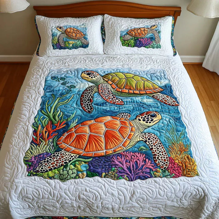 Mia Ottawa - Sea Turtle Quilted Bedding Set
