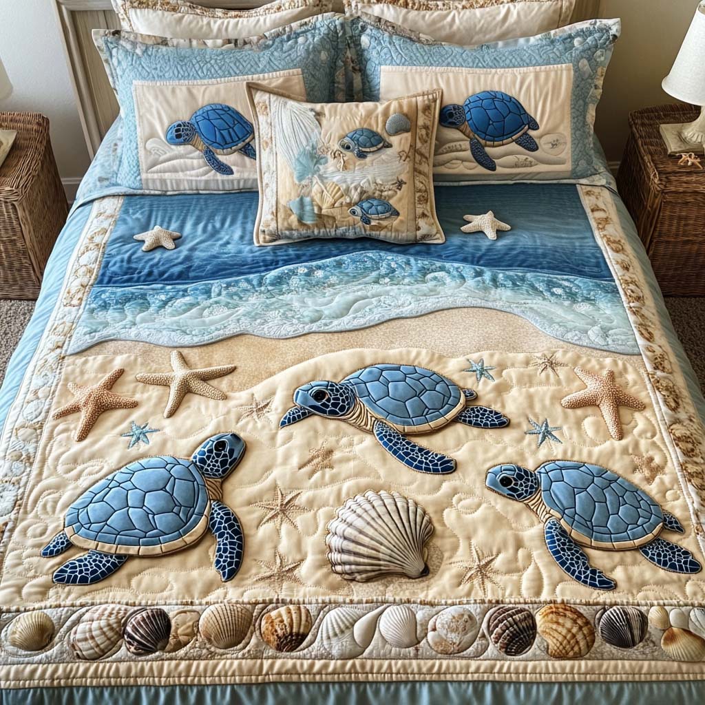 Mia Ottawa - Sea Turtle Quilted Bedding Set