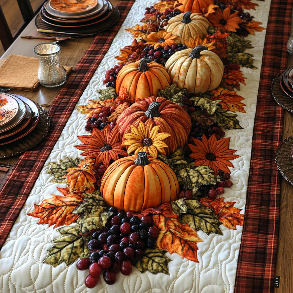 Mia Ottawa - Quilted Table Runner - Pumpkin Parade