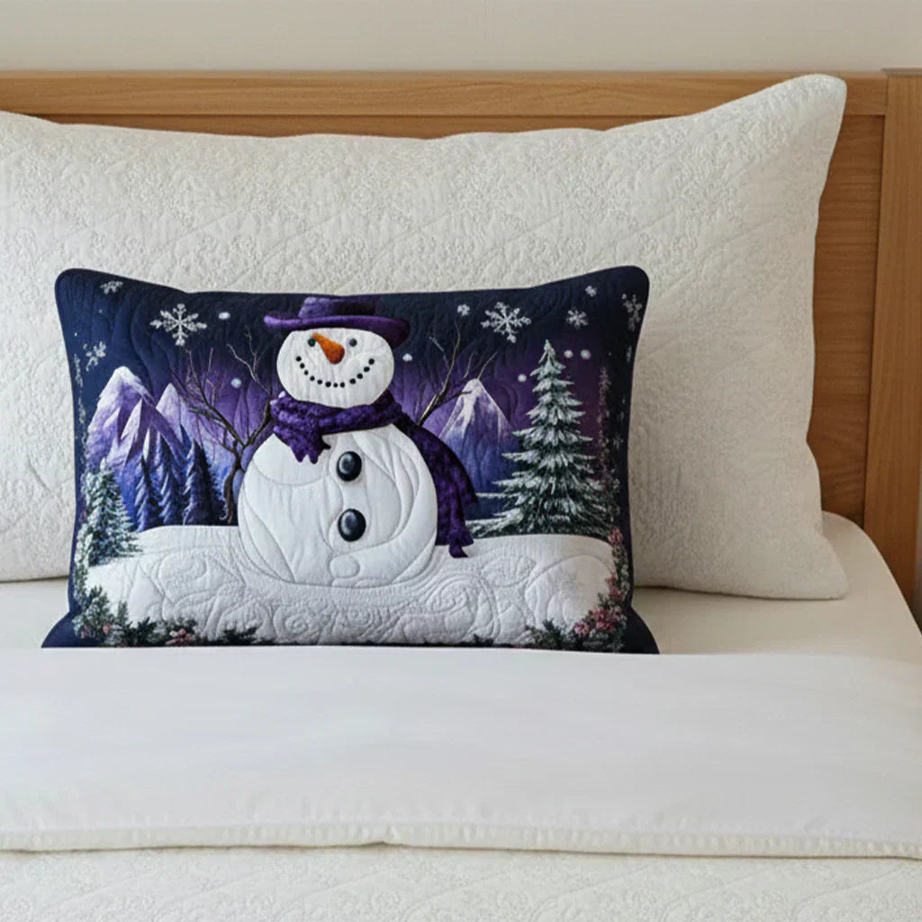 Mia Ottawa - Quilted Snowman Pillow Cover