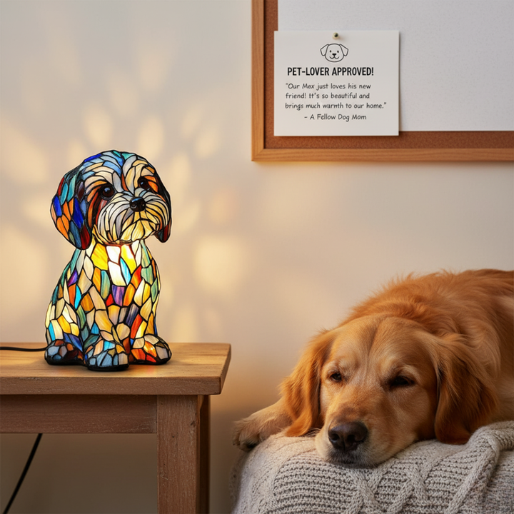 Mia Ottawa - Artistic Dog Figurine Lamp