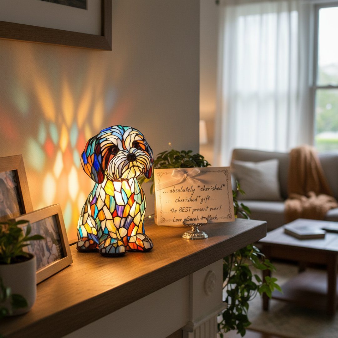 Mia Ottawa - Artistic Dog Figurine Lamp