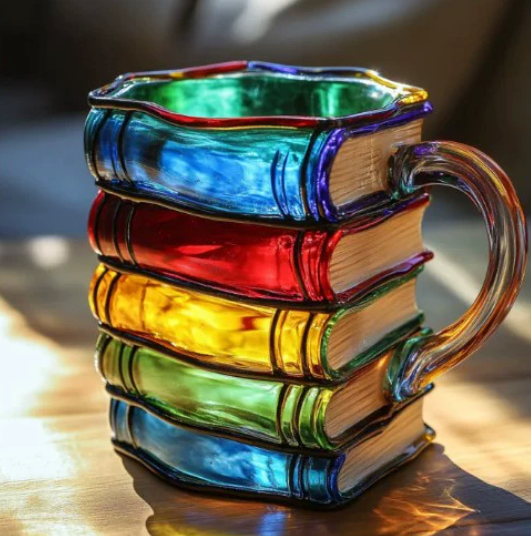 Mia Ottawa - Handmade Glass Book-Style Mug