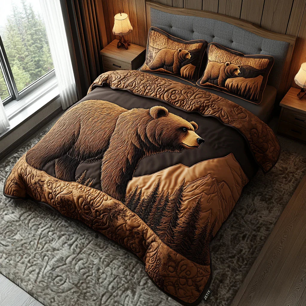 Mia Ottawa - 3-Piece Quilted Bedding Set with Animal Motif