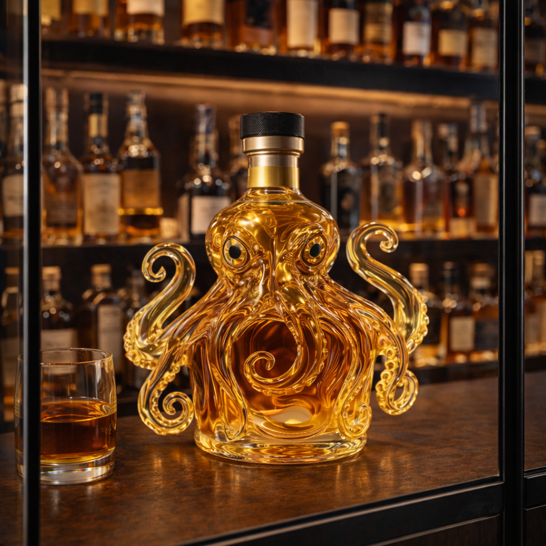 Mia Ottawa - Octopus Design Whisky Bottle